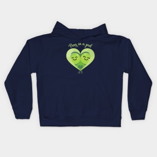 Peas in a Pod (Heart) Navy Kids Hoodie